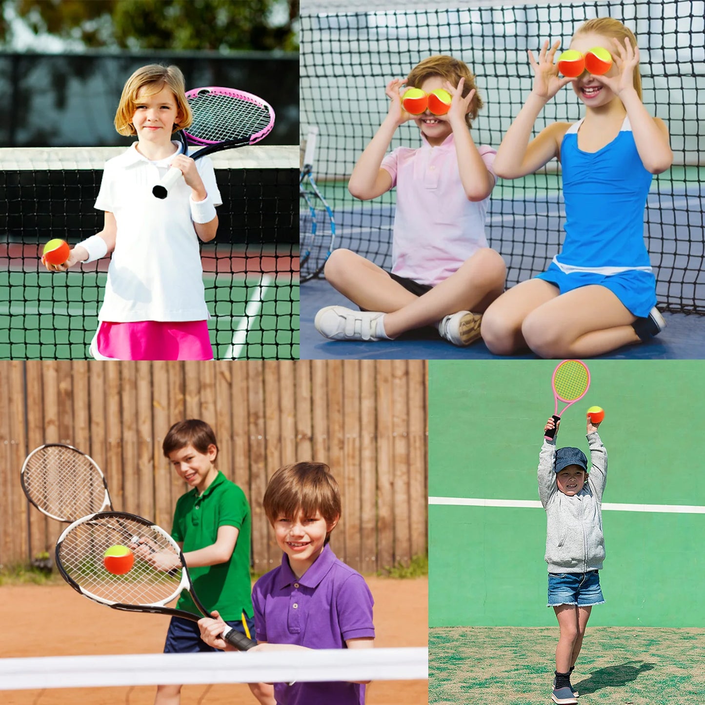 6 pelotas de tenis para niños