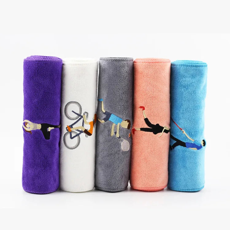 30x100cm Microfiber Embroidery Tennis towel